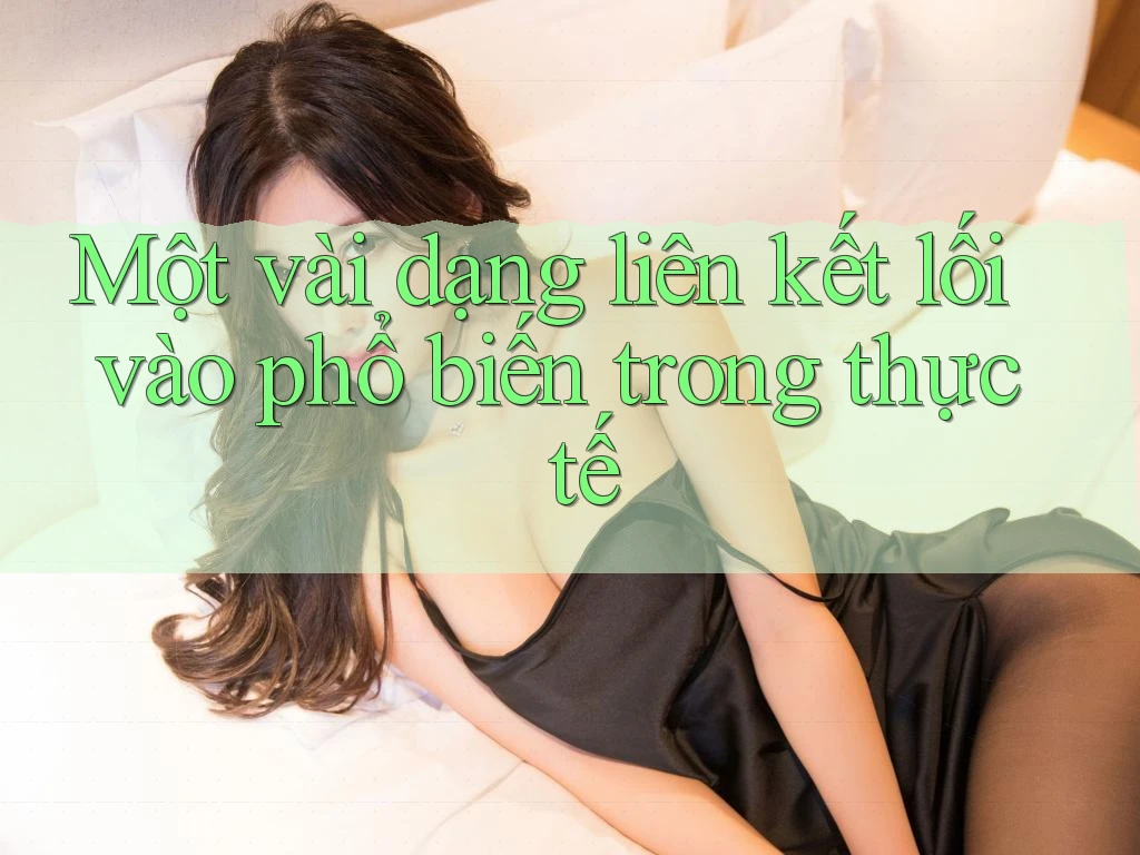 Một vài dạng liên kết lối vào phổ biến trong thực tế Một vài dạng liên kết lối vào phổ biến trong thực tế